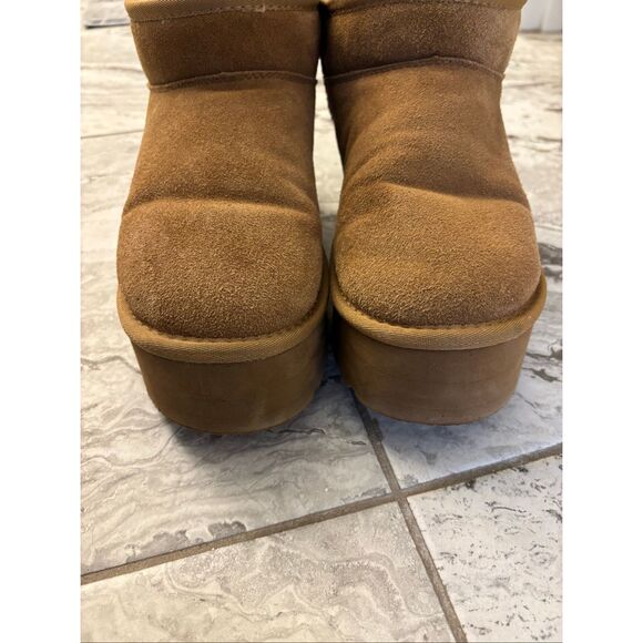 Project Cloud 100% Genuine Suede Leather platform Ankle Boots, Sz 7.5 $75 - Picture 5 of 8